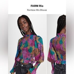 Farm Rio Rainbow Mix Blouse